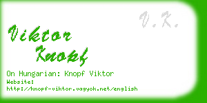 viktor knopf business card